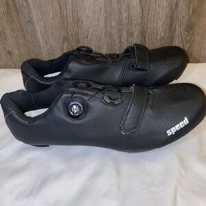 YOW SPORT SPEED Indoor Cycling Shoes Black‎ Cleats, Size 12/12.5